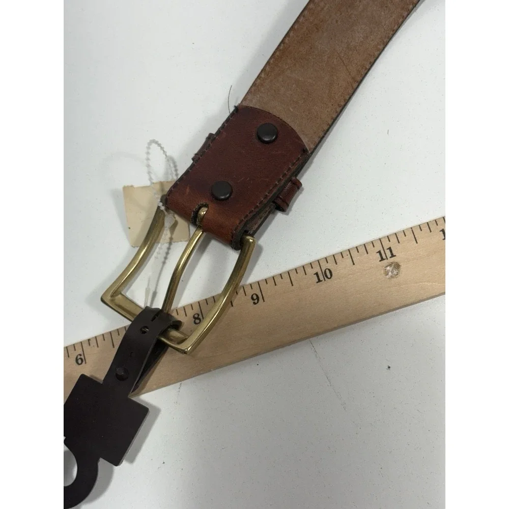 JOHN HENRY Rust Brown Leather Belt‎ 34